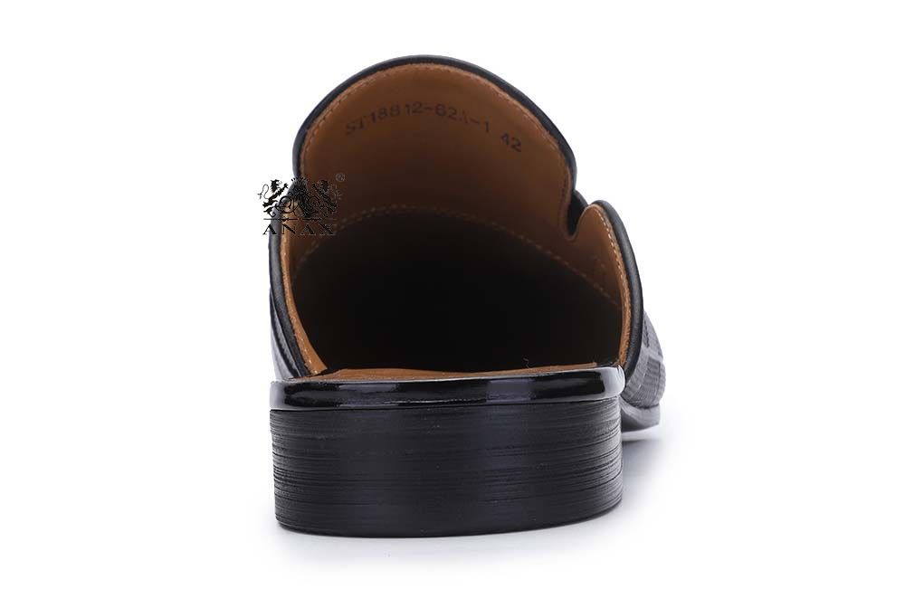 Leather Buckle Half Shoes Slippers