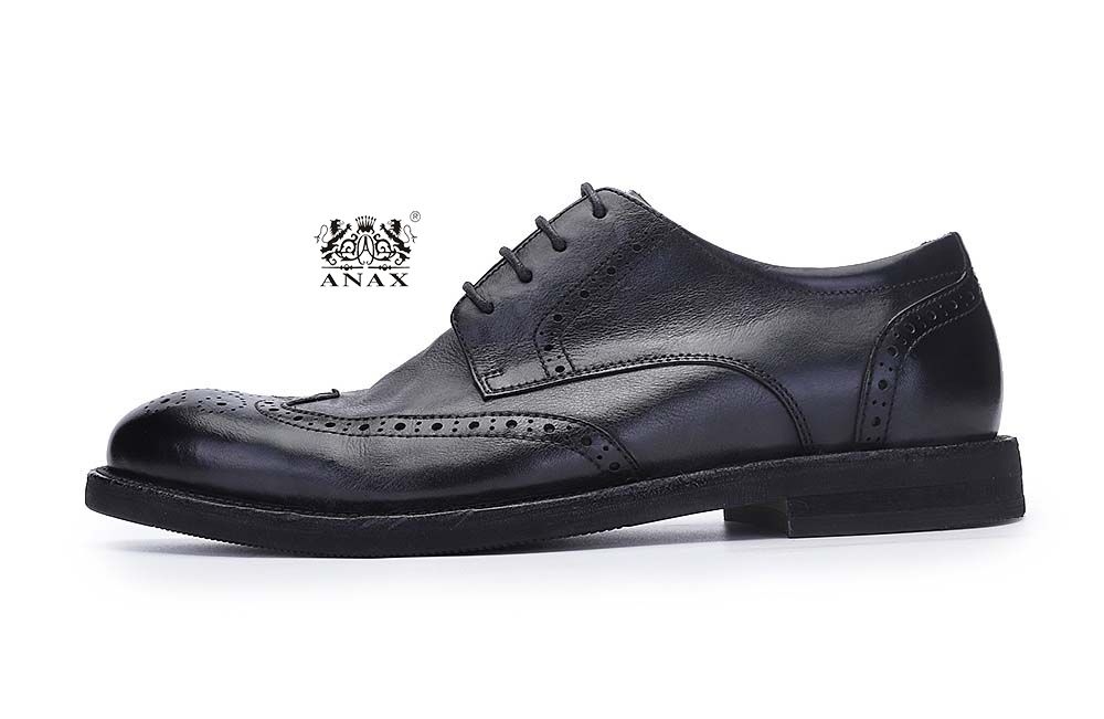 Leather Brogue Man Derby Shoes