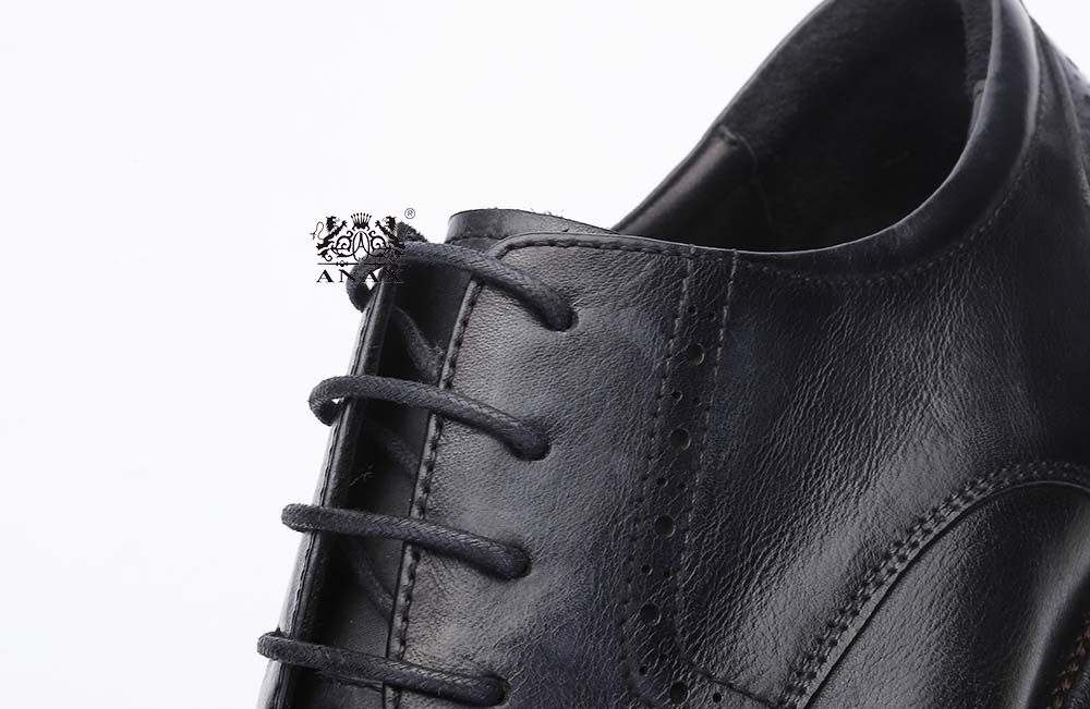 Leather Brogue Man Derby Shoes