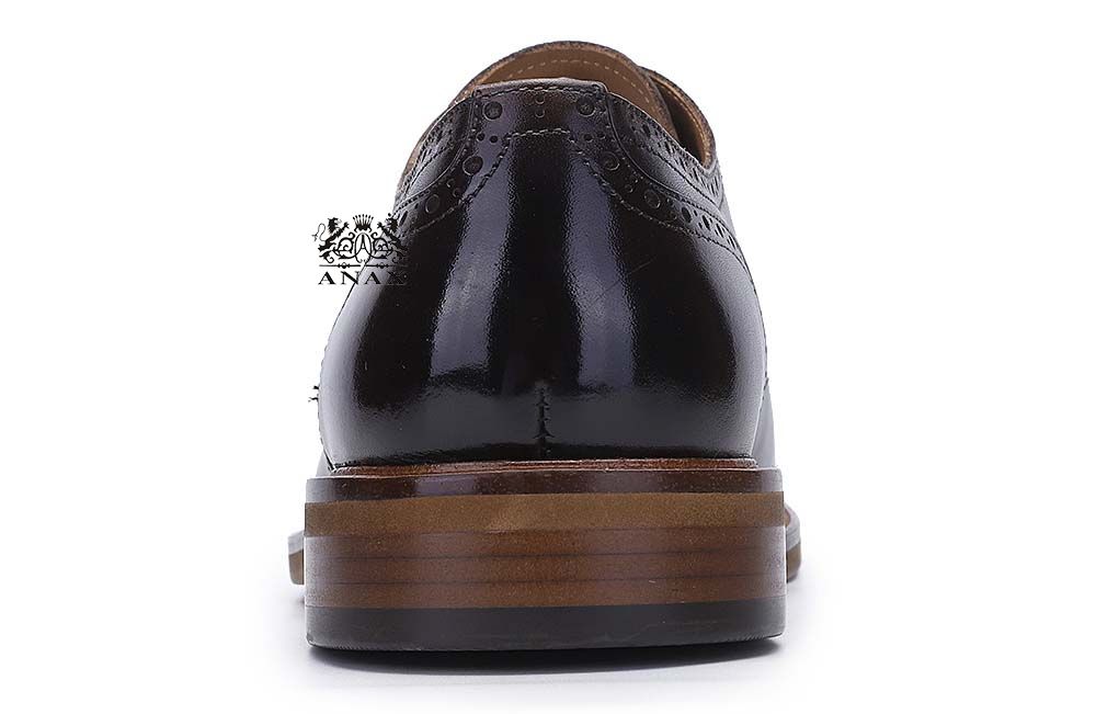 Leather Brogue Derby Man Casual Shoes