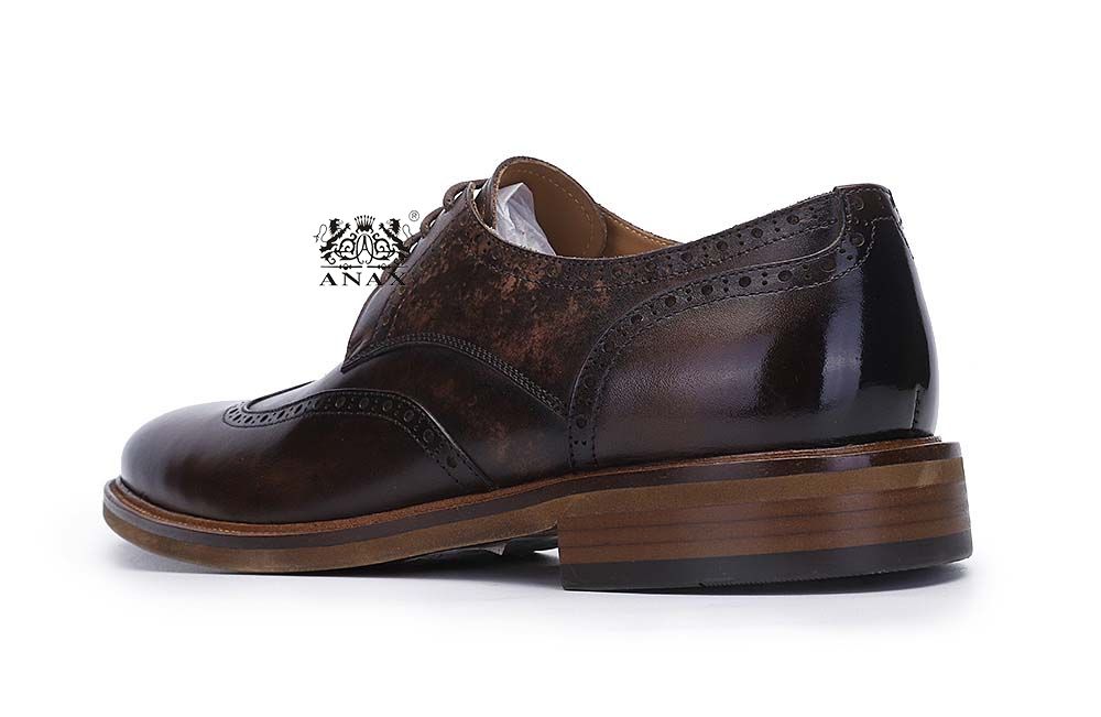 Leather Brogue Derby Man Casual Shoes