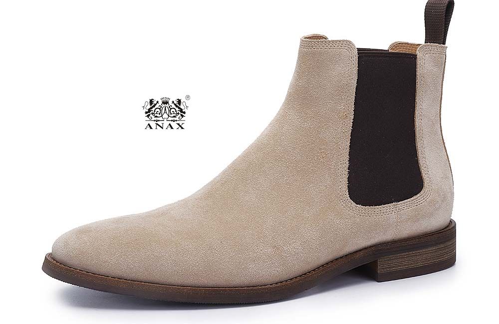 Cow Suede Leather Chelsea Boots