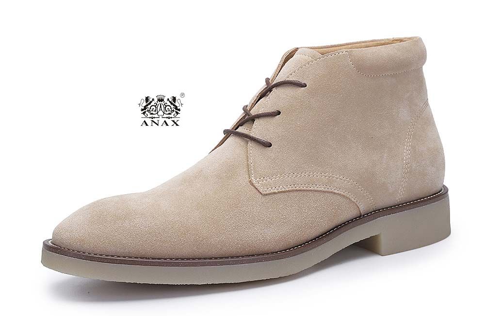 Cow Suede Leather Derby Boots Shoes