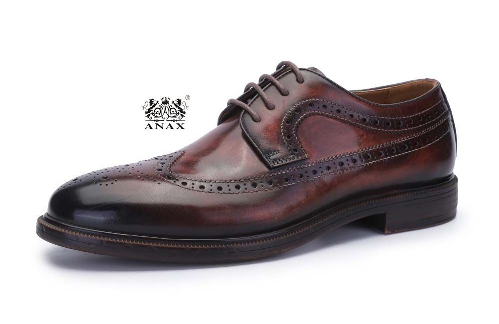 Leather Brogue Derby Casual Shoes