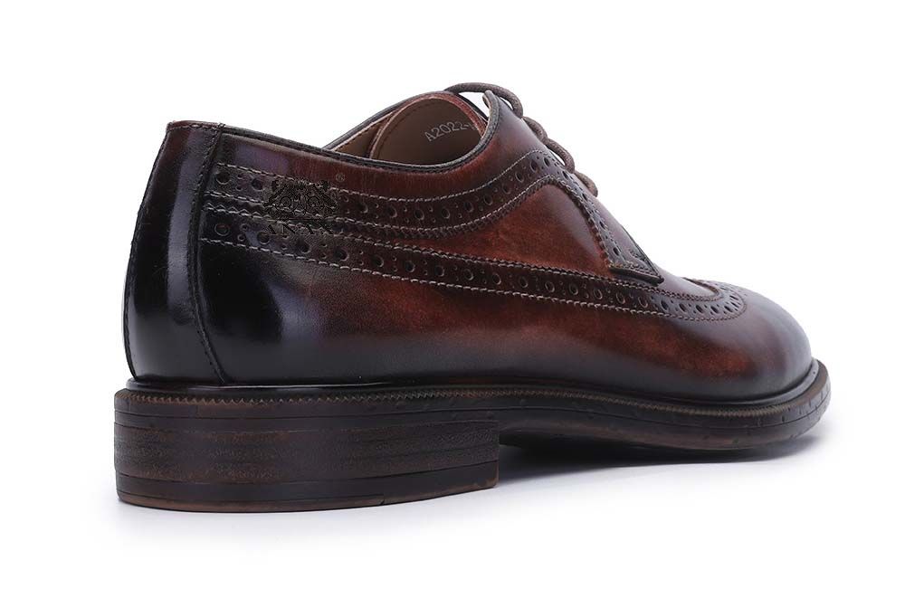 Leather Brogue Derby Casual Shoes