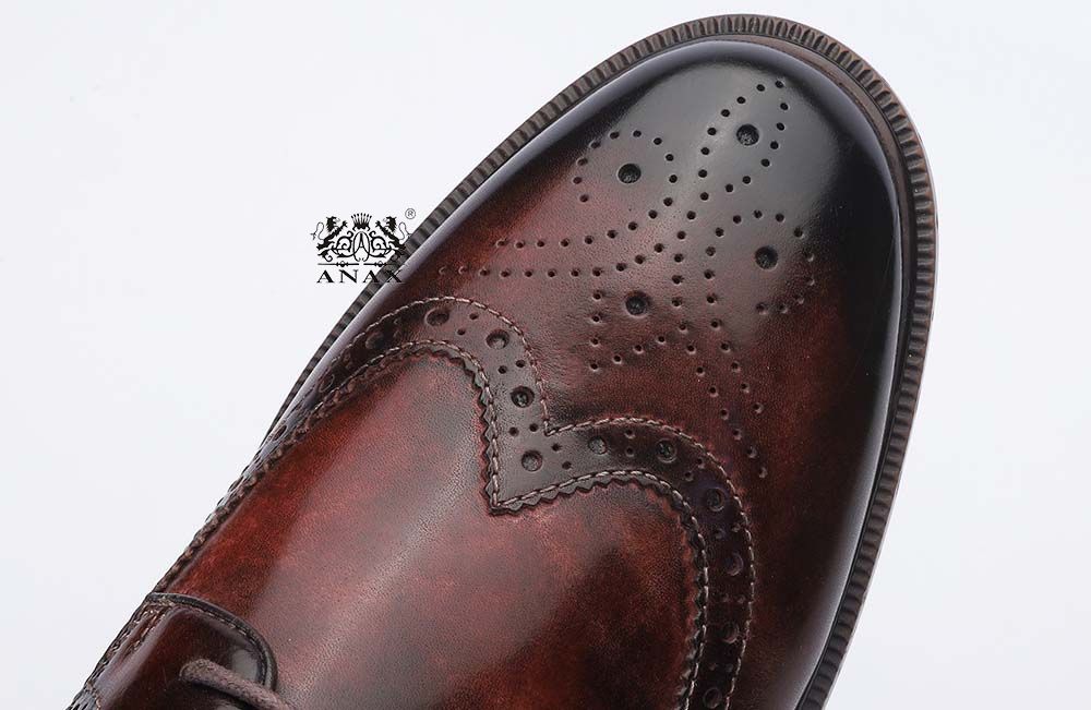 Leather Brogue Derby Casual Shoes