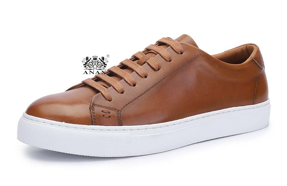Brown Leather Casual Shoes Sneakers
