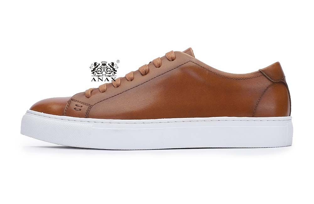 Brown Leather Casual Shoes Sneakers