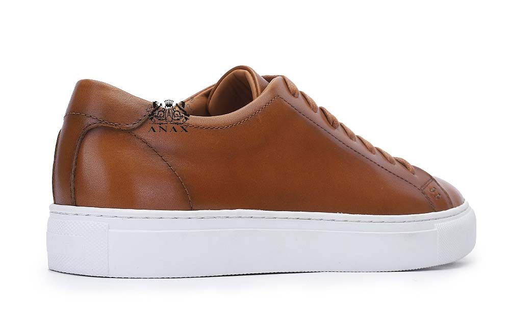 Brown Leather Casual Shoes Sneakers