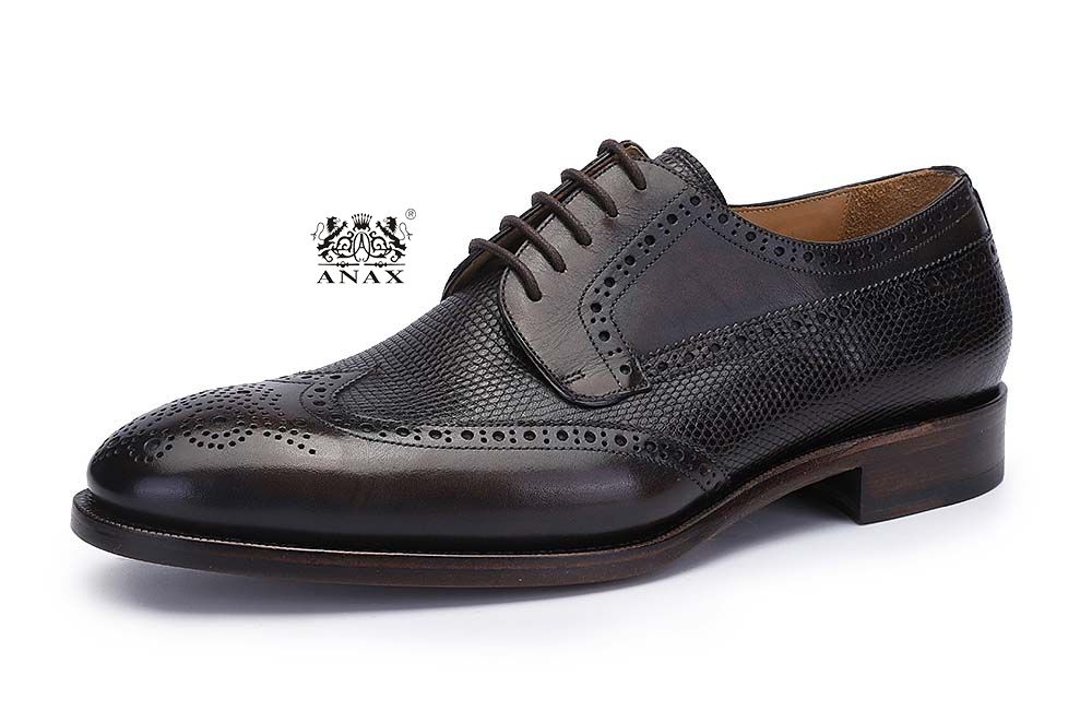 Leather Brogue Derby Shoes