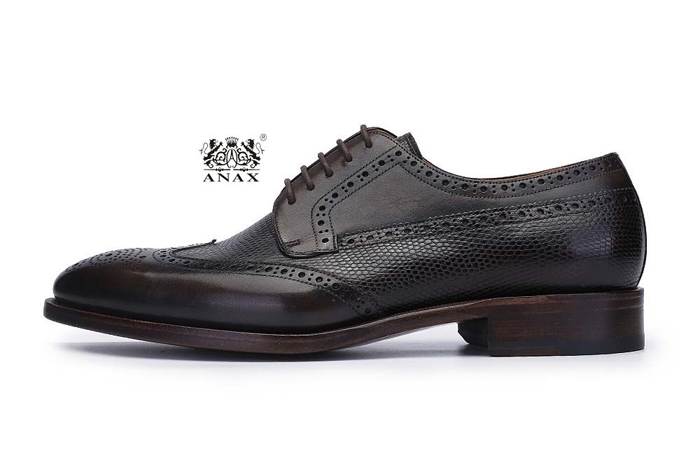 Leather Brogue Derby Shoes