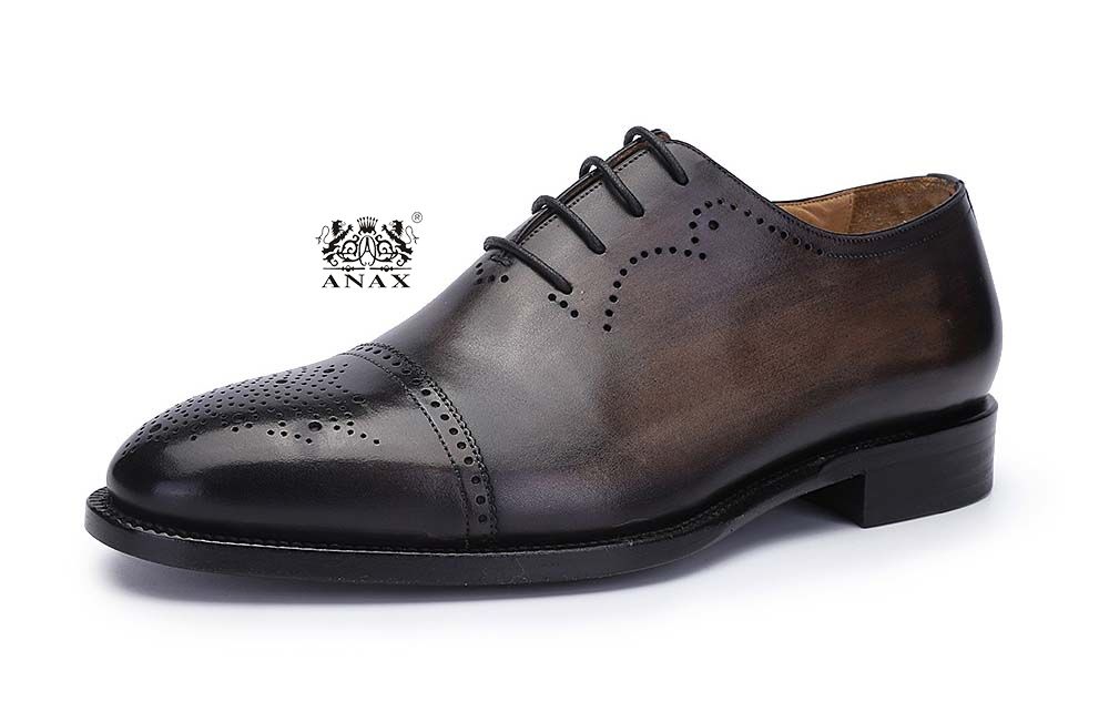 Cow Leather Brogue Oxford Shoes