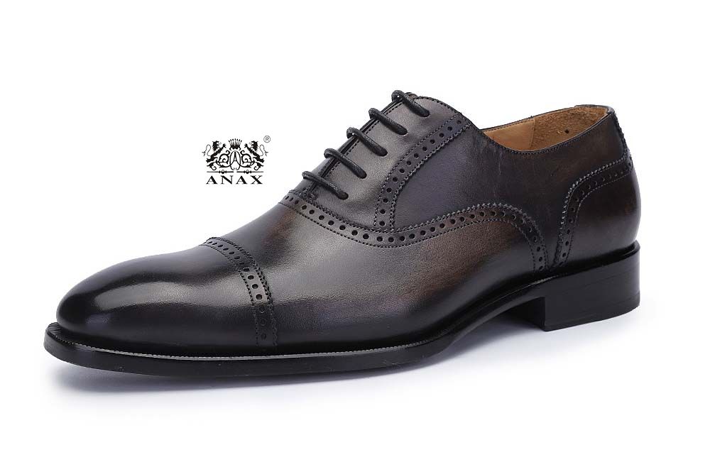 Leather Brogue Oxford Dress Shoes