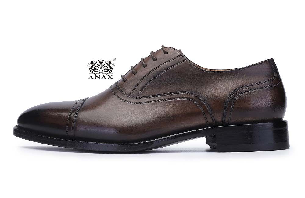 Leather Brogue Oxford Dress Shoes