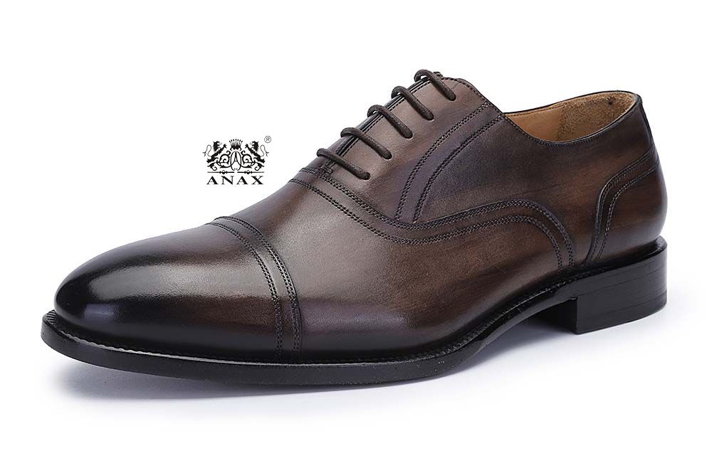 Leather Brogue Oxford Dress Shoes