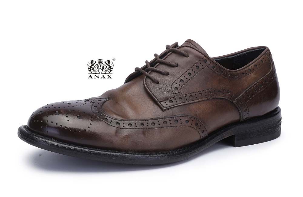 Cow Leather Brogue Derby Shoes